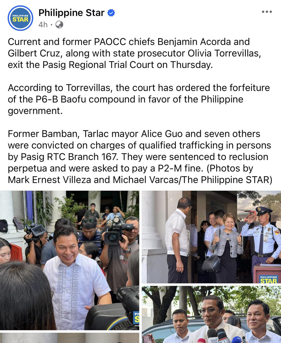 jesusfalcis's tweet image. PHILIPPINES RECOVERED ₱6 BILLION PESOS

Mindblowing sakin ang impact netong pagka kulong and convict kay Alice Guo (Huaping)!

Because of her conviction, the government has secured the forfeiture of the ₱6 BILLION PESOS Baofu Compound of Guo Huaping.

Not only did we learn…