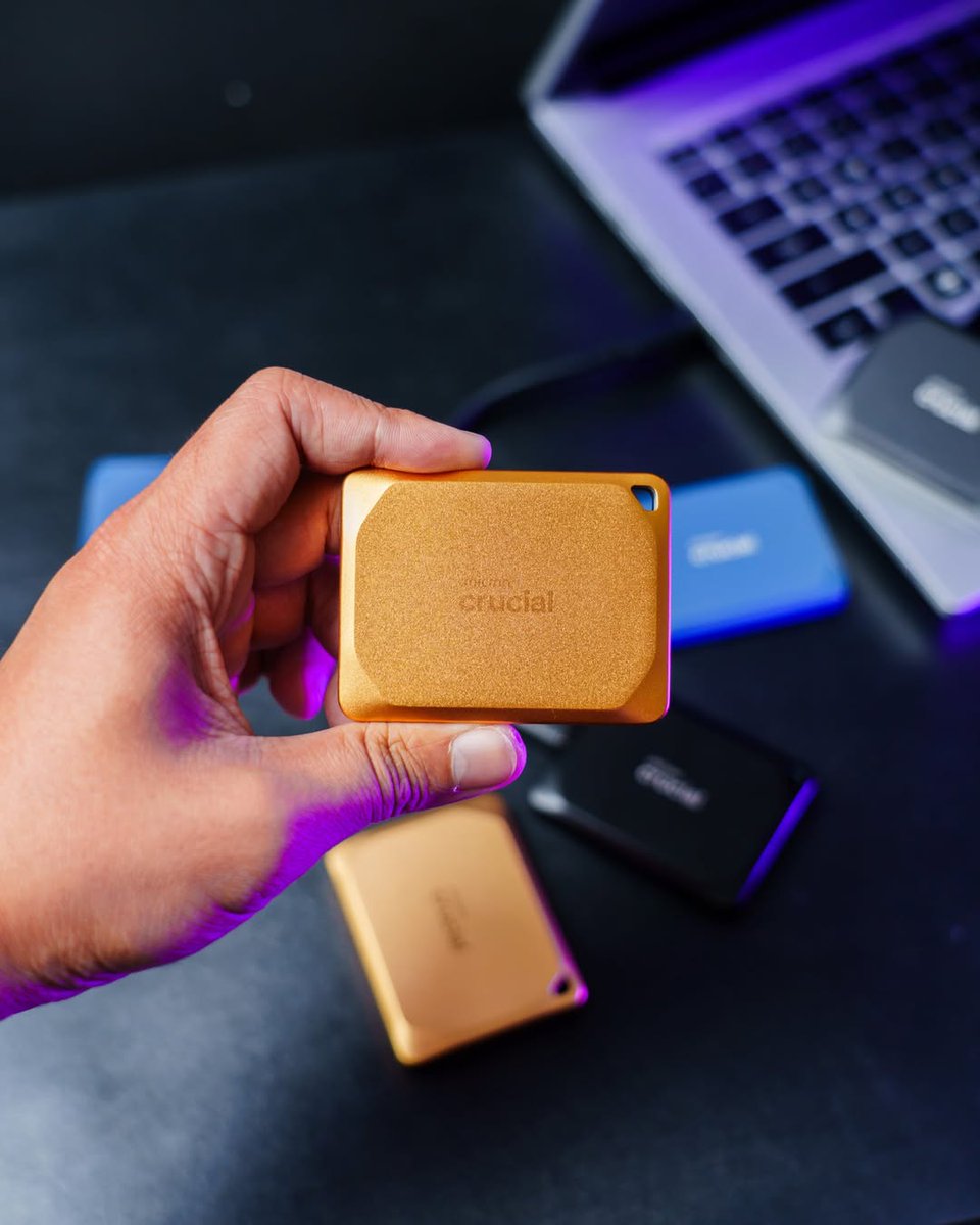 LuckyFalconcom's tweet photo. No such thing as too much storage! 💾
The Crucial® X10 Pro Portable SSD comes in:
✨ Gold – premium power
⚫ Black – classic style
💙 Blue – daily reliability
Fast, sleek &amp; super portable.

#CrucialX10Pro #PortableSSD #StorageMadeSimple #UAE #Dubai #luckyfalcon https://t.co/Sx6BKBz07f