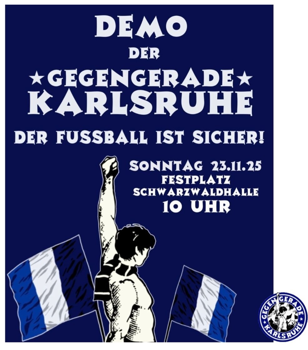 Ka_Antifa_News's tweet photo. Die aktive #Karlsruhe|r Fanszene demonstriert gegen die geplanten verschärften Maßnahmen gegen Fußballfans. Auf der anstehenden Innenministerkonferenz werden regelmäßig immer dreistere autoritäre und repressive Maßnahmen beschlossen die auch Demos und #Antifa|s betreffen!
#NoIMK https://t.co/sPJ3niHInY