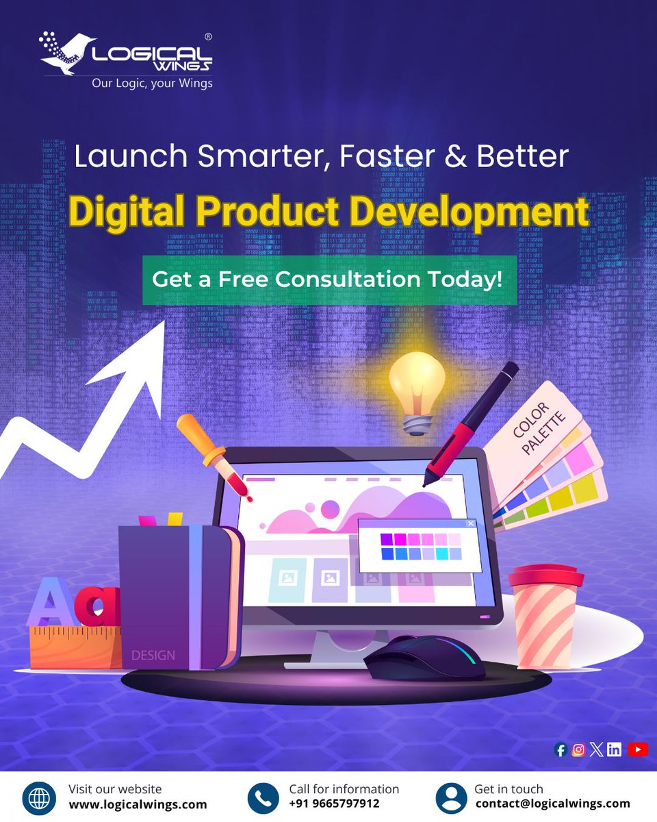 LogicalWings's tweet image. #DigitalProductDevelopment for solve problems and elevate user experiences.

Visit Our website: logicalwings.com

#AIChatbot #BusinessGrowth #TechSolutions #InnovateWithlogicalwings #TechInnovation #ProductDesign #Startup #TechTrends #UXDesign #FutureTech #TechStartups
