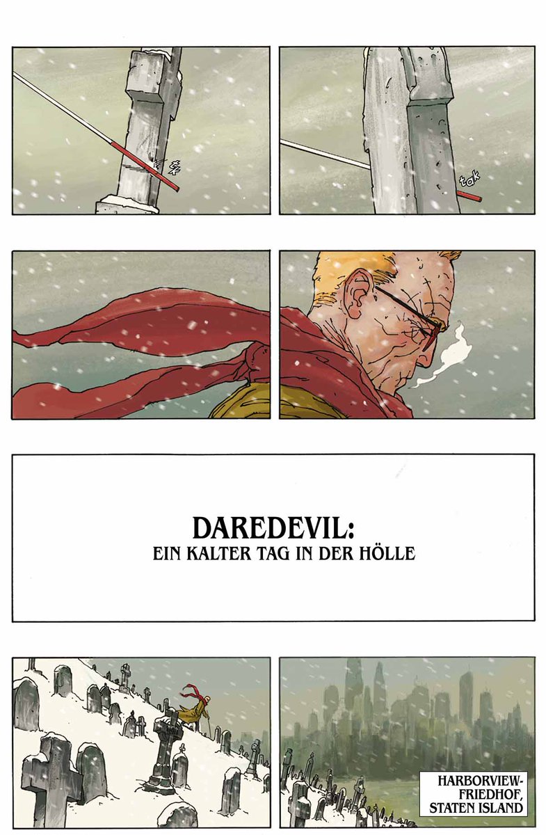 PaniniVerlag's tweet image. Kalt geworden draußen, oder? 🥶
👉 NEU: Daredevil - Ein kalter Tag in der Hölle
panini.de/shp_deu_de/dar…

Jahre in der Zukunft: Matt Murdocks Kräfte sind dahin, #Daredevil war einmal – aber er hilft noch immer den Bedürftigen ... bis es zur Katastrophe kommt.

#comics