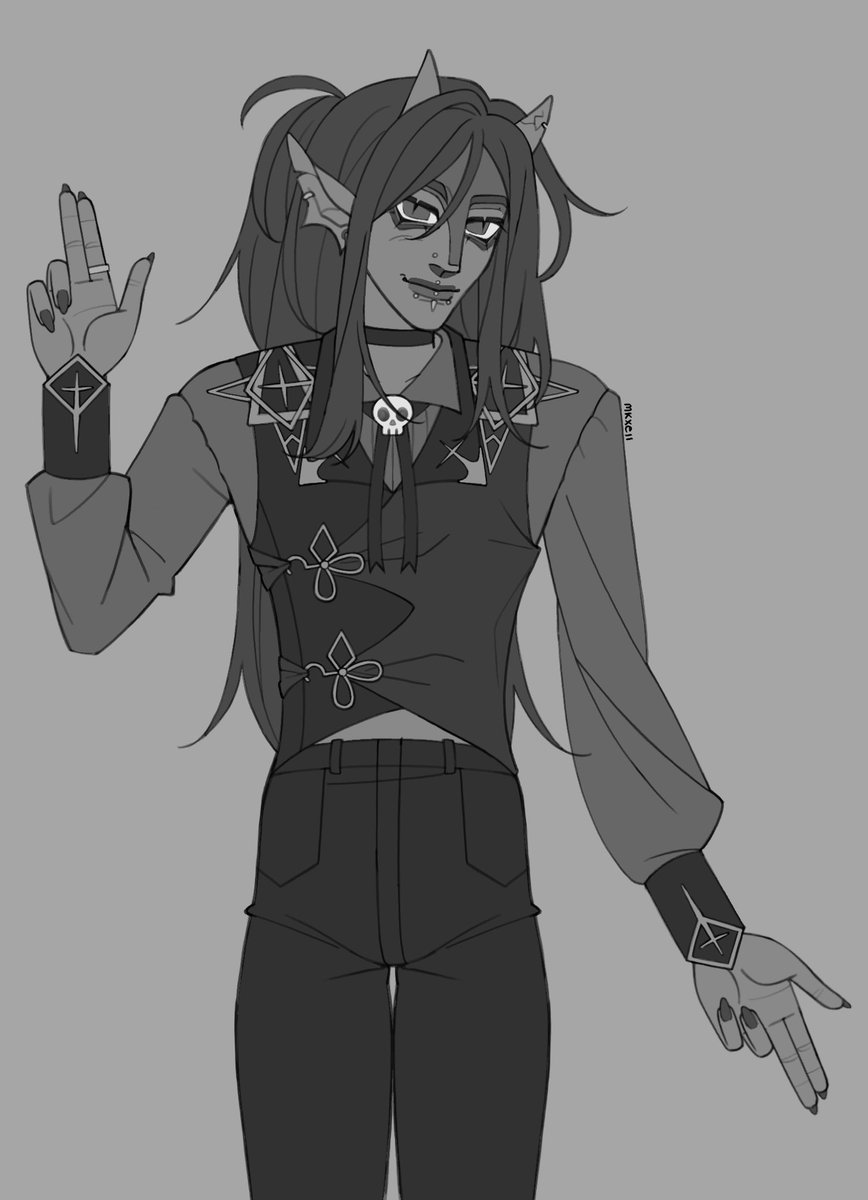 mkxeii's tweet image. um first post and its a commission for my best fran @riloops for a band I don’t even listen to 😊
✩ #ghostband #dewdropghoul