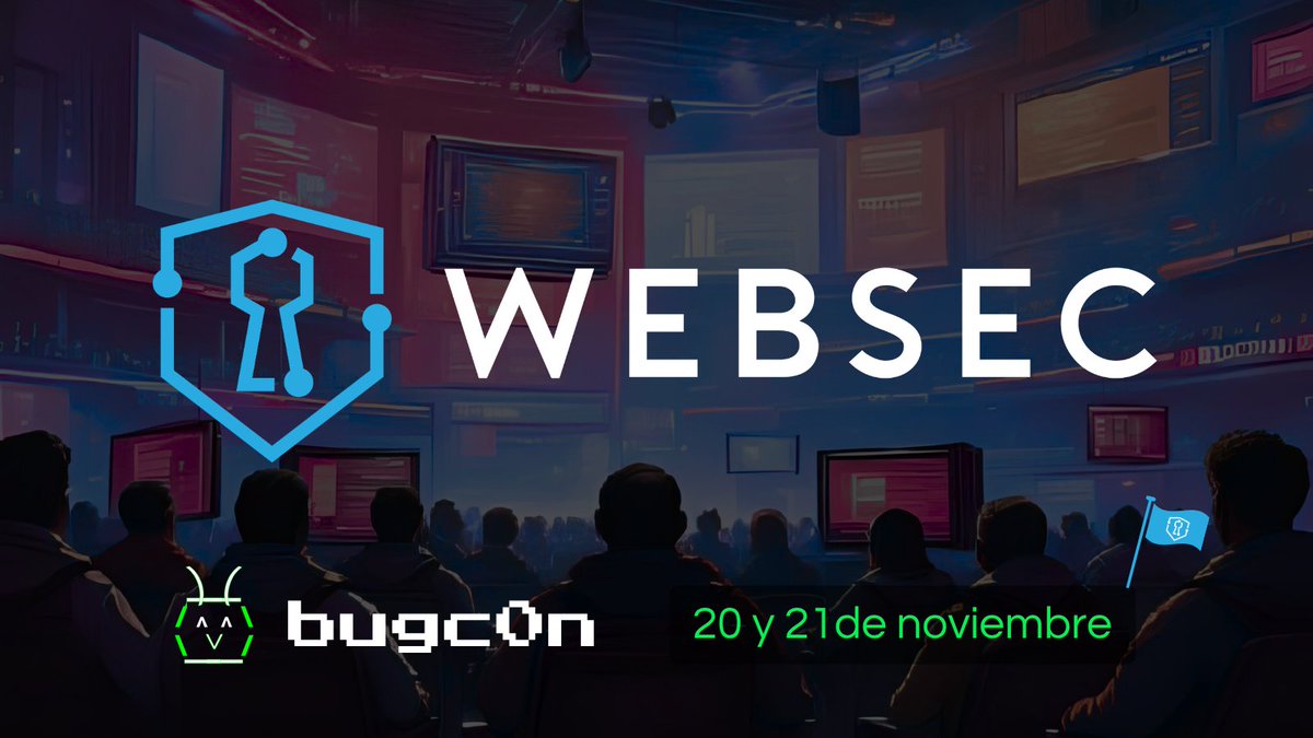 _websec's tweet image. Pásele pásele, tendremos un #CTF abierto a todo público en @BugCON . Acércate al stand de Websec y pregunta cómo puedes participar. ¡No hace falta llevar laptop, nosotros te prestamos una! 💻🚩