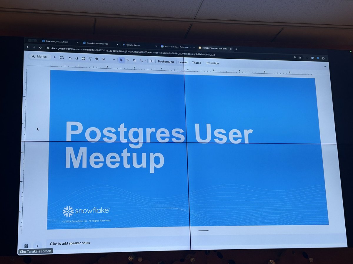 TARO9652512797's tweet image. 始まるよー

 #Snowflake
 #SnowVillage
 #Postgres