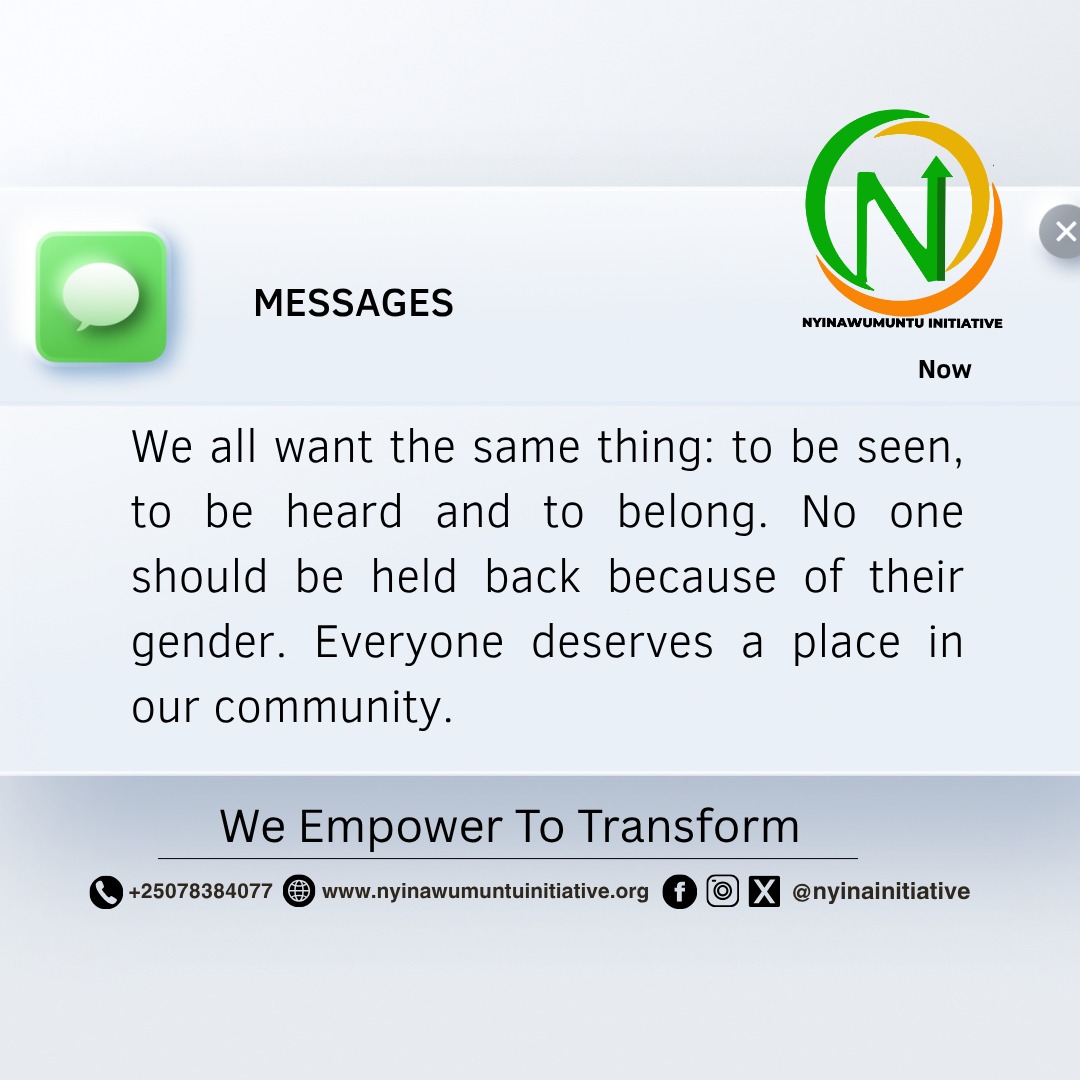 NyinaInitiative's tweet image. Everyone deserves a seat at the table🧡💚💛
#inclusionforall #genderequality #everyonebelongs #nyinawumuntuinitiative
#empoweredwomenempower
#community #everyone #everyonematters #change #all #allofus #voice