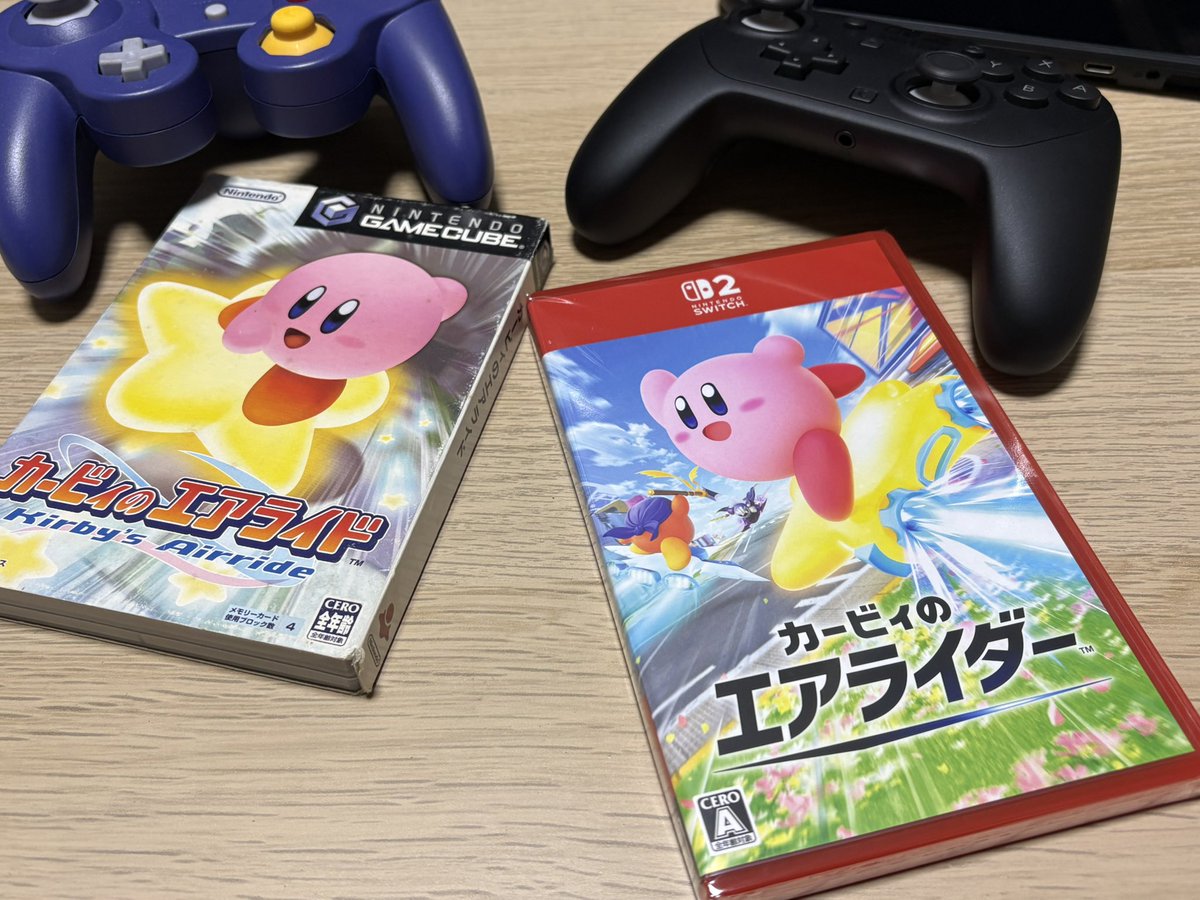 yokoyon_m4's tweet image. 「カービィのエアライダー」買いました
ゲームキューブ版エアライド世代にとっては念願の続編
自分のSwitch2は多言語版だから「Kirby Air Riders」表記も見れるはず