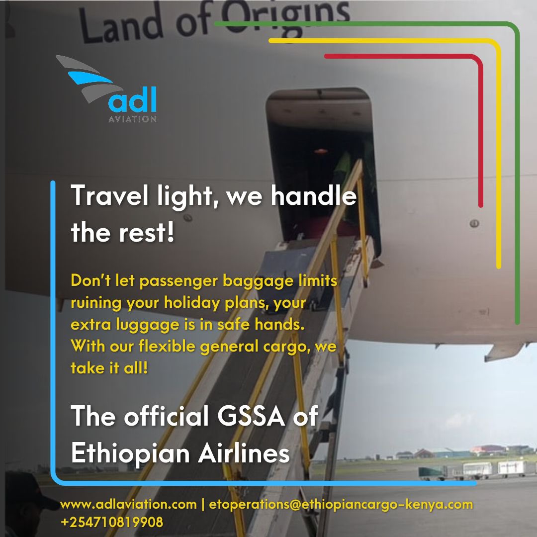 Africadirectltd's tweet image. Don’t stress about passenger baggage limits ruining your holiday plans, your extra luggage is in safe hands. With our flexible general cargo weight break points, we take it all!

💬Ready for hassle-free travel? Reach out to us today! 

#CargoSolutions #FlyEthiopian #ADLAviation