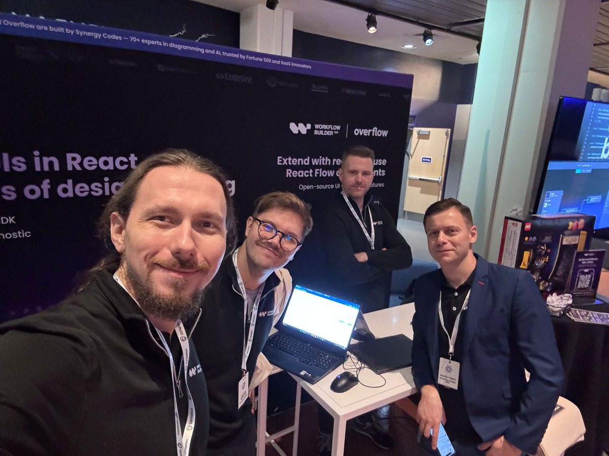 Maciej_Teska's tweet image. You know you’re solving the right problem when top-tier companies show real interest in your product → @Apple @Google @Meta @Adobe @Bloomberg  @LockheedMartin @MongoDB  @Pinterest  @JustEatTakeaway @jetbrains @tan_stack. 

Demo after demo of #WorkflowBuilder at @ReactSummit 💪