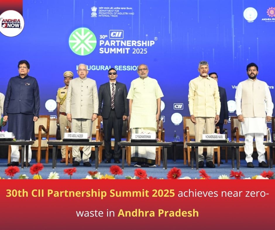 NowAndhra's tweet image. Vizag Shows How Sustainability Is Done. From biogas to bottle reuse, CII Summit 2025 proves clean events are possible.

Visakhapatnam’s CII Summit 2025 set a new benchmark by turning a global investment meet into a near zero-waste, plastic-free event.

#CII2025 #VizagSummit