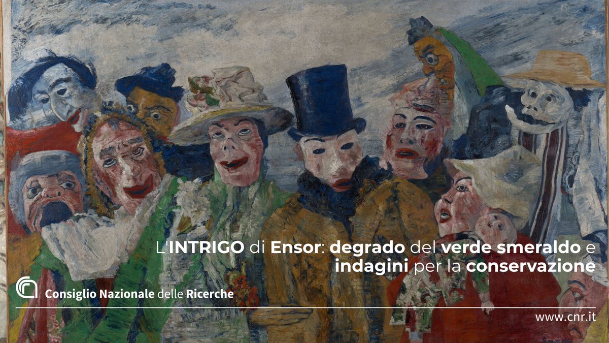 CNRsocial_'s tweet image. L&apos;#Intrigo di #Ensor: degrado del verde smeraldo e indagini per la conservazione
Un team guidato da @cnr_scitec e @UniperugiaNews ha condotto uno studio sui fattori che innescano il deterioramento di questo pigmento che &quot;teme&quot; soprattutto la luce
Leggi👇
cnr.it/it/comunicato-…