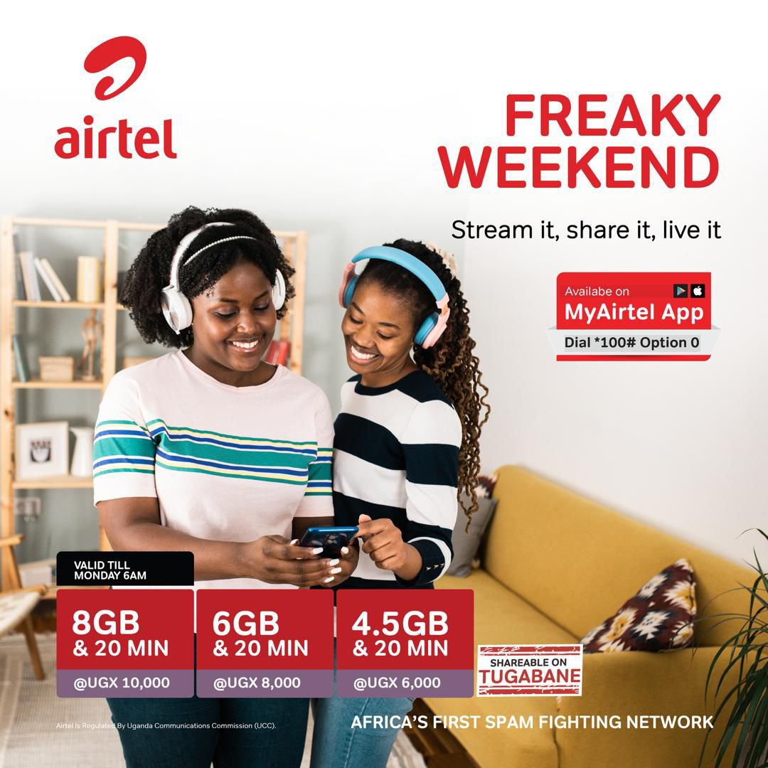 Enjoy more this Thursday with #FreakyWeekend bundles.
Use the MyAirtel app or dial *100*0 #
#FreakyWeekend