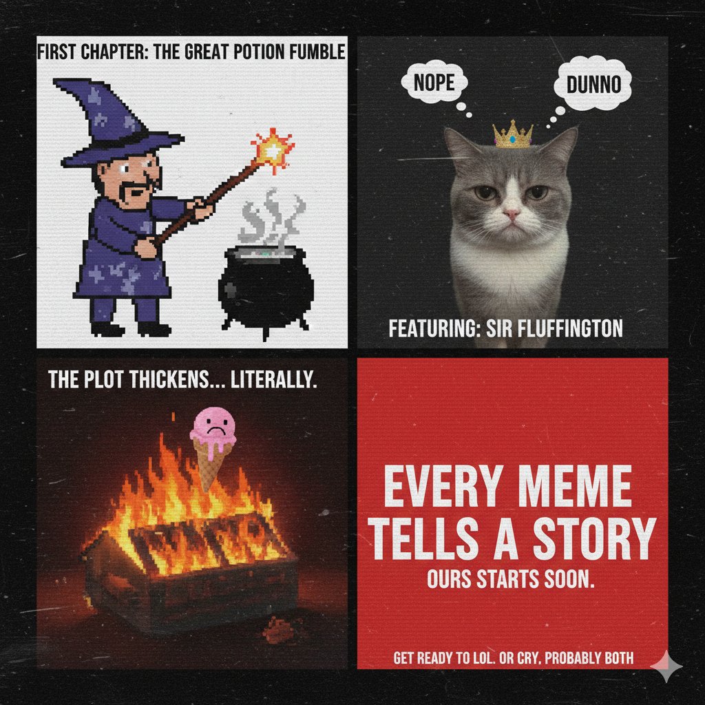 DGAF_AI's tweet image. Every meme tells a story. Ours starts soon 🙀