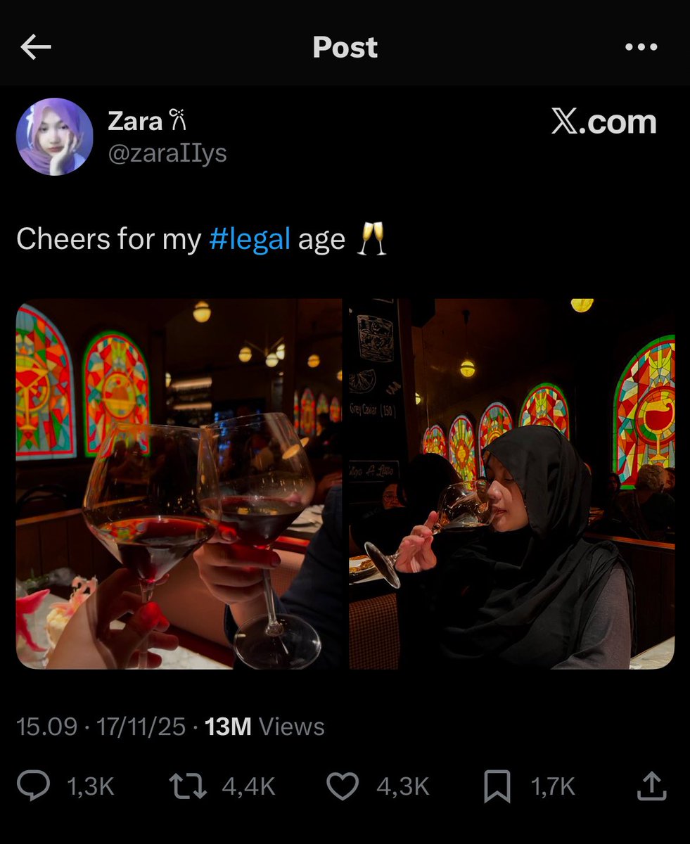 lilaccountz's tweet image. posting pake jilbab sambil nenggak (yg dicurigai org org) wine di sini, emang berharap dapet respon gimana? :’) this is the reason why we’re forbidden to publish our ‘maksiat’…

but however, may Allah guide us always. may Allah cover our sins and ‘aib’. aamiin