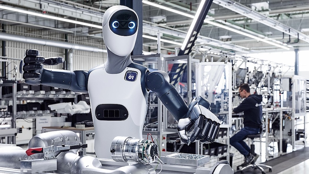 coolsten's tweet image. Agile ONE: Deutscher Industrie-Humanoid für „Physical AI“

Agile ONE ist ein humanoider Industrie­roboter von Agile Robots aus Deutschland, entwickelt für präzise, flexible Automatisierung in Fabriken
Link: coolsten.de/agile-one-deut…
#AgileOne #AgileRobots #roboter #Humnoid #robotik