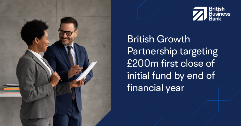BritishBBank's tweet photo. We’re pleased to announce @AegonUK, @WeAreCushon and M&amp;G as the partners for our targeted £200m first close of the British Growth Partnership Fund I, following the completion of investment due diligence 🤝