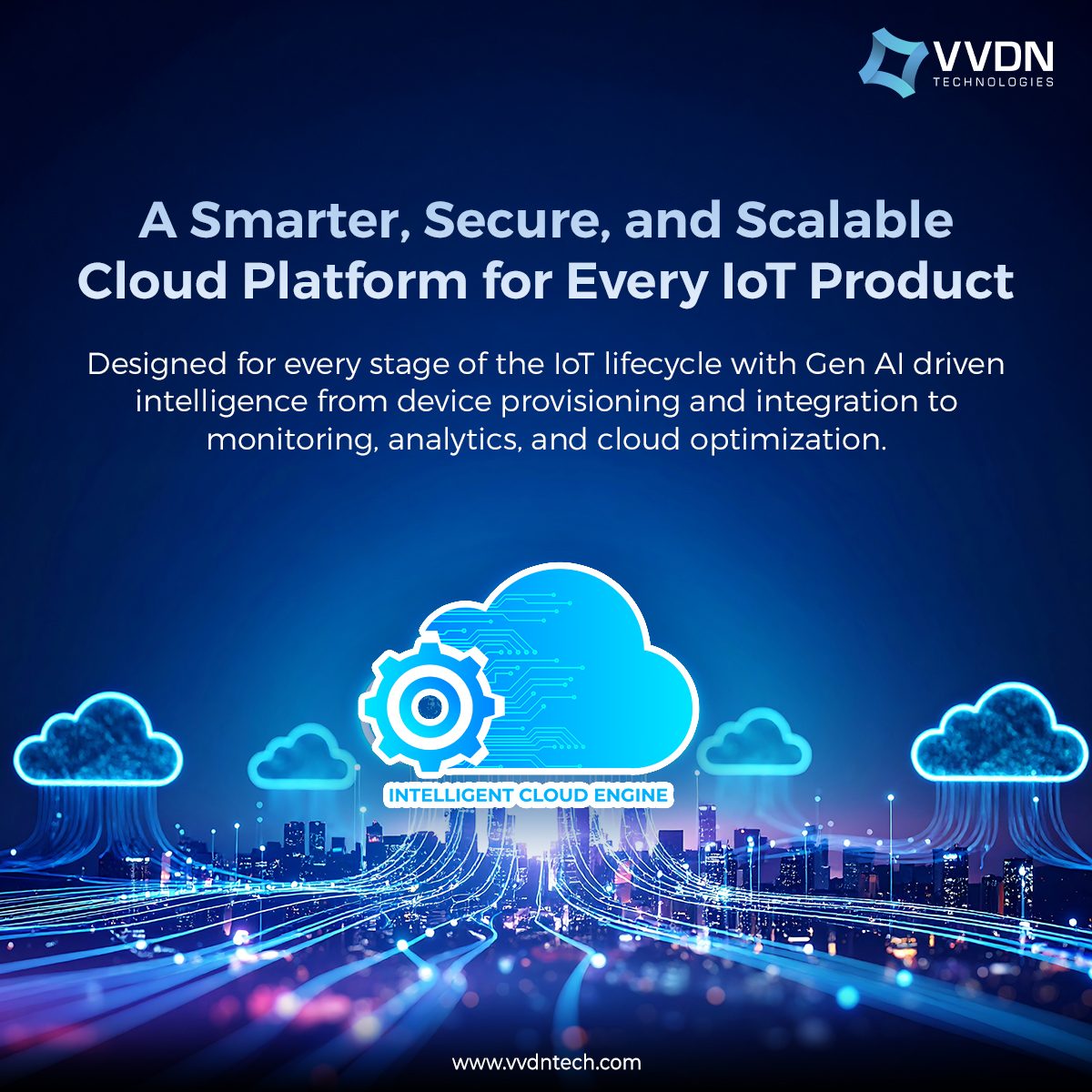 vvdn_tech's tweet image. Power the next-gen of IoT with VVDN’s Intelligent Cloud Engine. Secure, scalable, AI-driven, &amp;amp; real-time dashboards for device management, analytics &amp;amp; FOTA upgrades. 

Simplify your IoT journey today: cloud.vvdntech.com/intelligent-cl… 

#IoTCloud #VVDNTechnologies