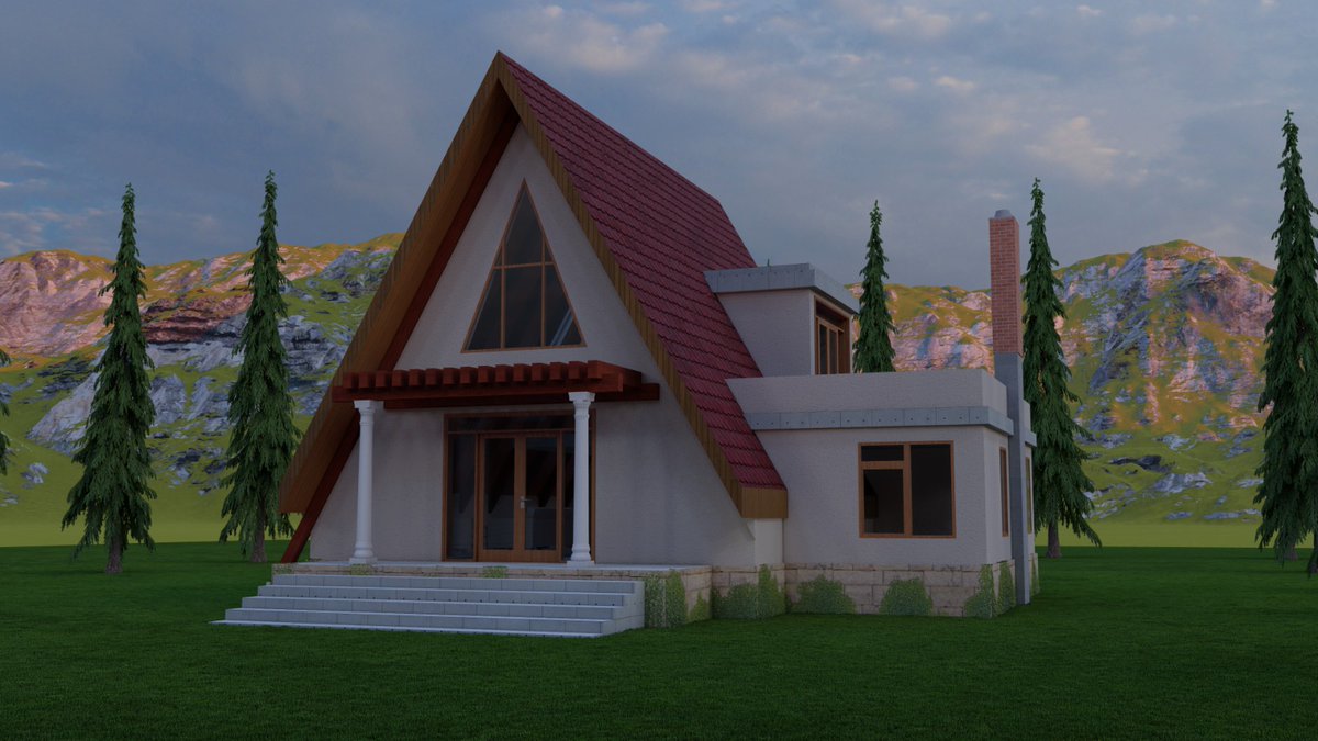 StructureForms's tweet image. A frame house design. #structureformsconstruction #aframe #buykenyabuildkenya