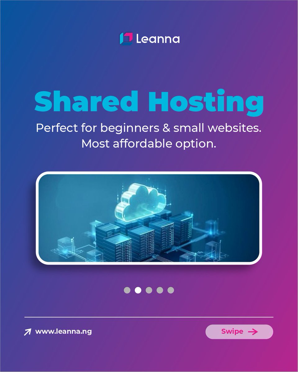 leannahosting's tweet image. Stop guessing, start growing! 📈 Choosing the right hosting is key. We&apos;ve simplified the difference between Shared, VPS, and Cloud Hosting. Swipe through and then visit Leanna.ng or click the link in bio to compare plans!
#WebHosting #CloudHosting  #SharedHosting