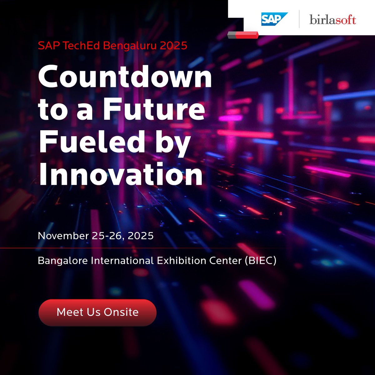 birlasoft's tweet image. The countdown begins! Just a few days to #SAPTechEd Bengaluru — where innovation meets intelligence. Catch Birlasoft’s team live at BIEC as we explore cutting-edge sessions on AI, BTP, and SAP Build. Let’s co-create the future of enterprise technology together.

Schedule a…