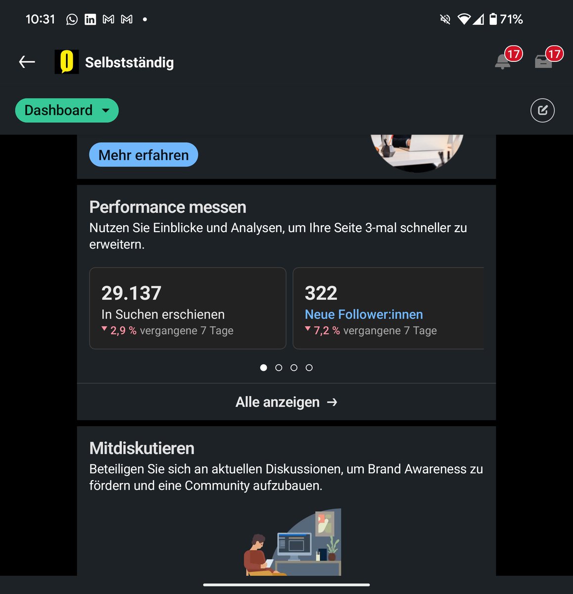 Nun wurde meine Unternehmensseite gelöscht, Support habe ich darauf angesprochen, es hiess ihr meldet euch. Leider hat das niemand.
Meine Unternehmensseite: Selbstständig hatte 26'000 Follower
<a href="/LinkedInHelp/">LinkedIn Help</a>
#LinkedInHelp