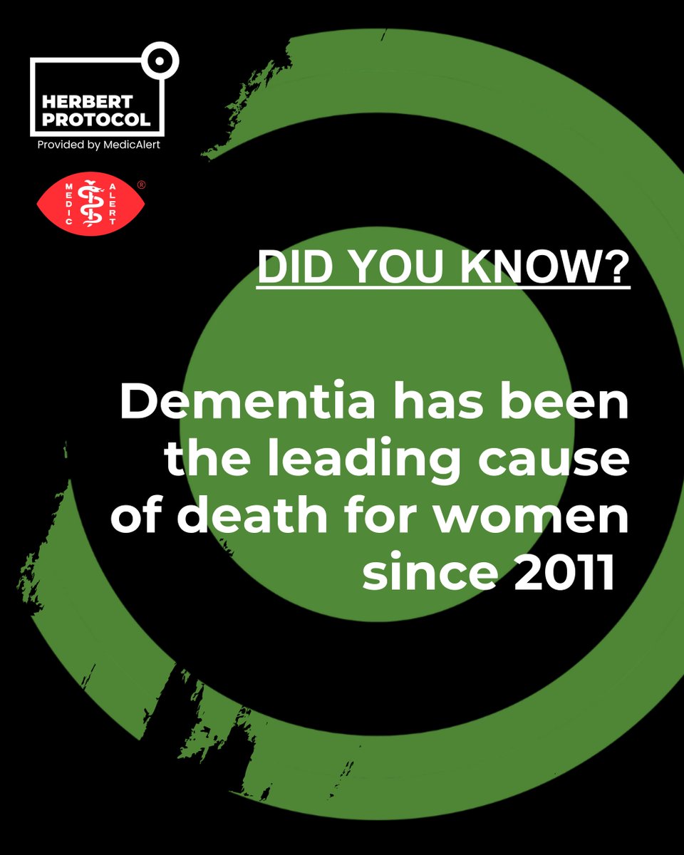HerbertProtocol's tweet image. Did you know?
Dementia has been the leading cause of death for women since 2011!
Protect your loved ones with the Herbert Protocol
#PeaceOfMind #HerbertProtocol