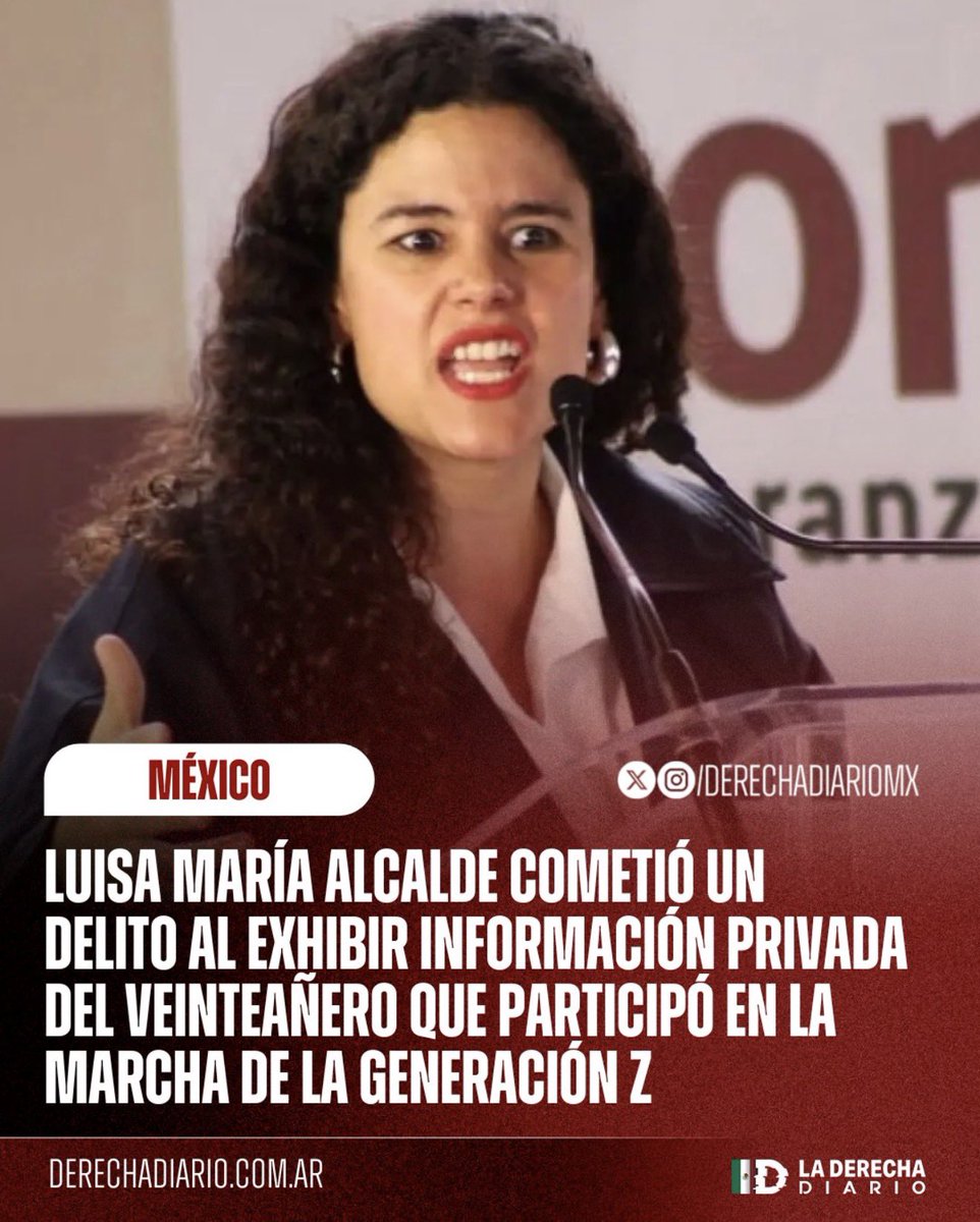 Grave delito cometido por Luisa María Alcalde, estaremos atentos a que se presenten las denuncias correspondientes y se le castigue con todo el peso de la ley, ya sabemos lo que pasará.  “NADA”