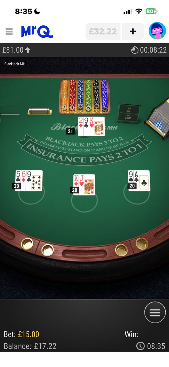 JustConnar's tweet image. The most rigged blackjack shit ever