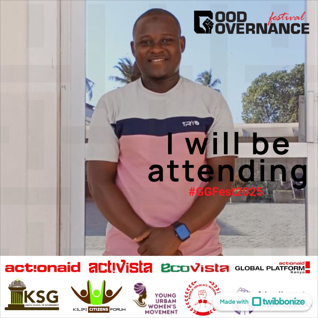 Excited to be attending the Good Governance Festival 2025! Ready to learn, connect, and be part of the change. #GGFest2025