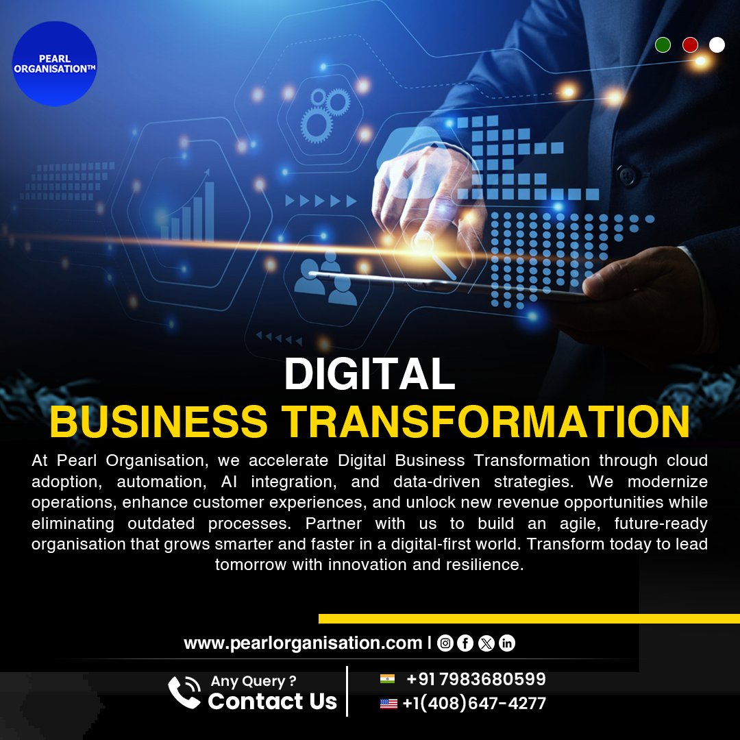 pearlorgs's tweet image. Boost efficiency and build a future-ready business with automation, cloud, AI, and smarter workflows.
.
.
🌐 pearlorganisation.com
📞 Contact Us : +91 7983680599 , +1(408) 647-4277
.
.
#PearlOrganisationReviews #digitalworkflow #aipowered #digitaltransformation #bestservices