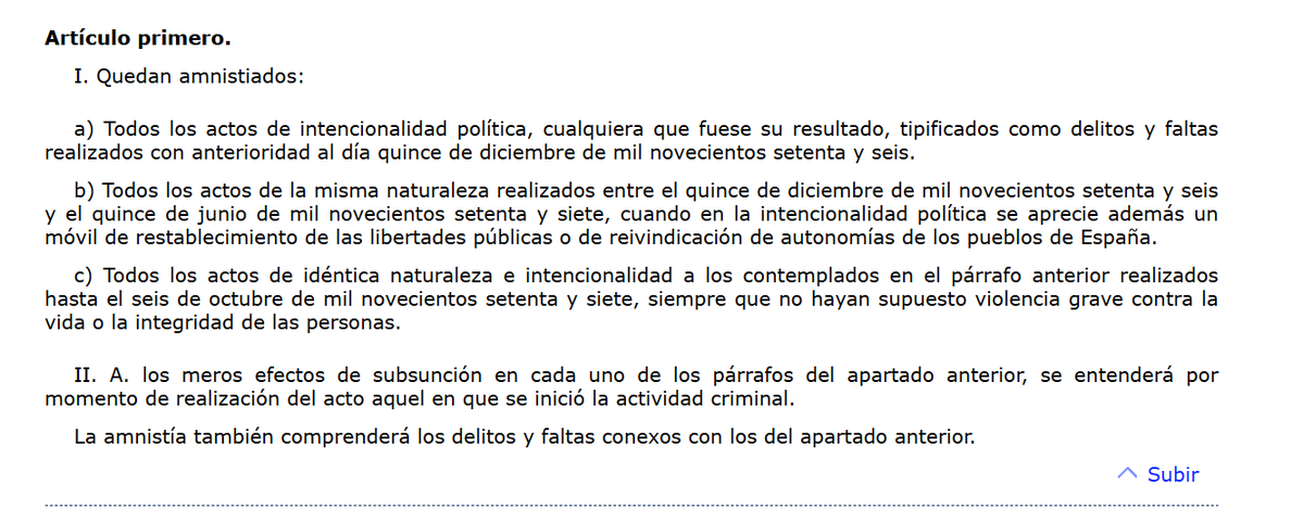 SoytoUnleashed's tweet image. Efectivamente... no se ha juzgado ningún crimen de la dictadura

Esto es debido a la Ley 46/1977, de 15 de octubre, de Amnistía.

Podemos, en el 2024 voto a favor de otra ley de Amnistía

boe.es/buscar/act.php…