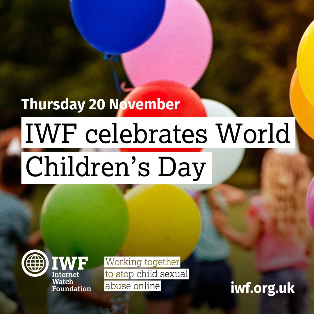 🌍💙 This World Children’s Day, let’s make the internet a safer place for every child.

We work every day to find and remove child sexual abuse material from the web and protect children from online exploitation.

Children have the right to grow up free from harm, both offline