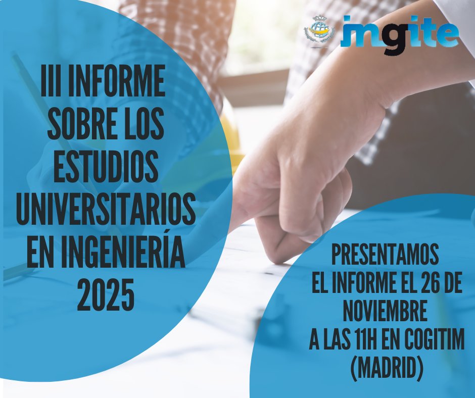 INGITE_ES's tweet image. La próxima semana resentamos el III Informe sobre los #EstudiosUniversitarios en #Ingeniería: hasta cuatro décadas de datos que evidencian los retos en la atracción del talento a las distintas ramas dela Ingeniería y su impacto en la innovación y el progreso del país.