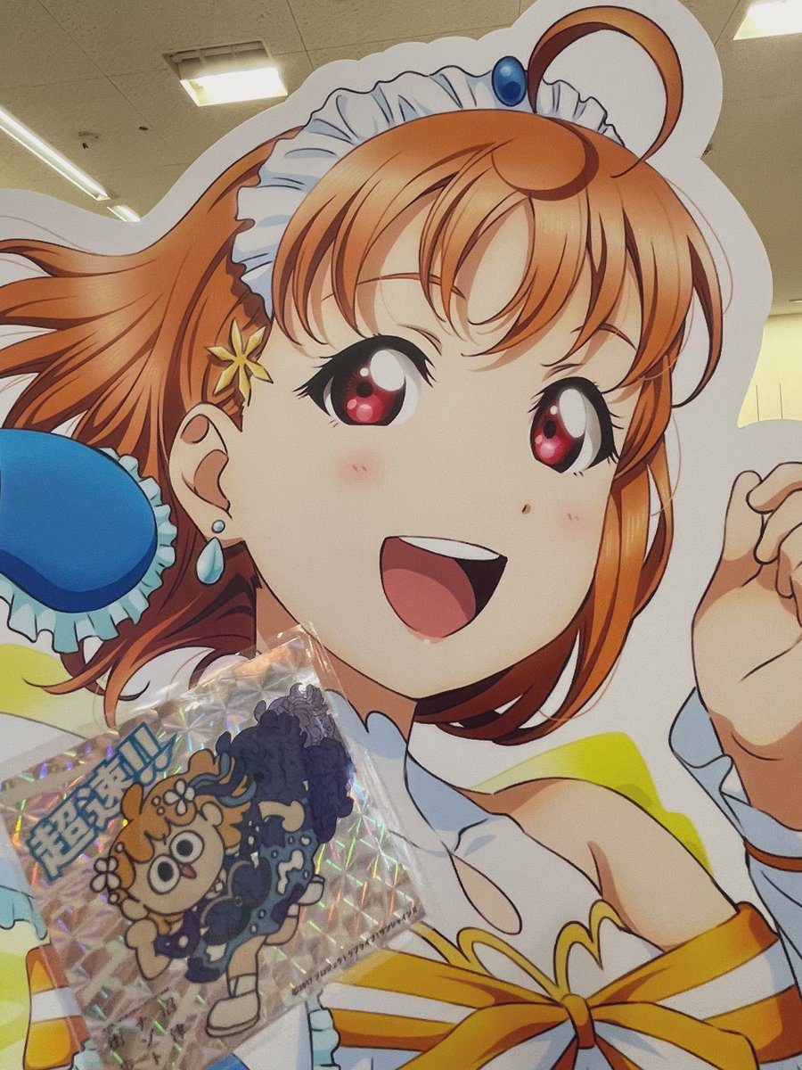 開店凸1番乗りで超速千歌ちゃん✌️🧡🧡 謎解きキットは ゲーマーズ