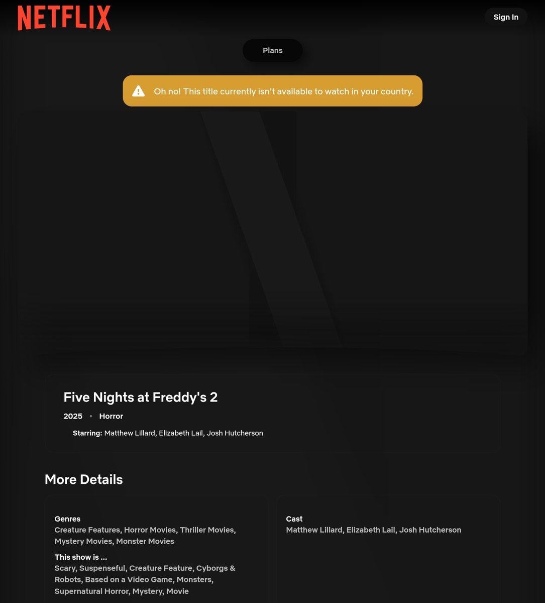 maznrl's tweet image. فيلم Five Nights at Freddy&apos;s 2 
راح يكون متوفر على نتفليكس بالمستقبل 
و احتمال كبير في عام 2026 🔥
#نتفليكس #FiveNightsAtFreddys    
#FiveNightsatfreddys2