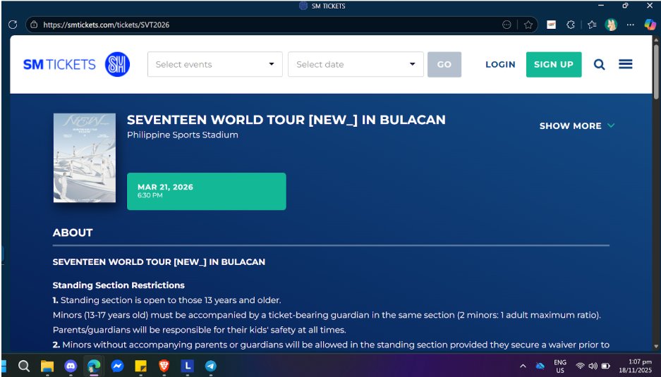sounds_of_ari's tweet photo. 20 MINS LEFT
SEVENTEEN WORLD TOUR NEW_

✔PRE SALE-GEN SALE DIRECT LINK: PHP 150
✔EARLY CHECKOUT
✔100% REFUNDABLE

DM @Soundof_Ari to avail

tpa dl ta tix bypass ph phil arena assist carat

#SEVENTEEN #세븐틴
#SVT_WORLDTOUR #NEW_BULACAN
#SVT_TOUR_NEW_ https://t.co/wZGg5p4t5i