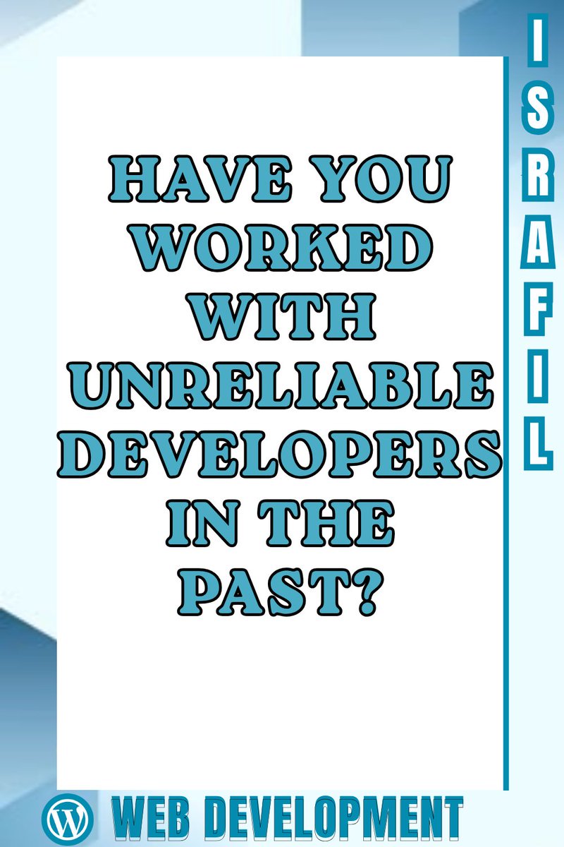 webexprtisrafil's tweet photo. Tired of dealing with missed deadlines and broken promises? Learn how to avoid unreliable developers and choose the right talent for your projects!

#developerissues #hiringtips #projectmanagement #clientexperience #techsolutions https://t.co/hHxTNFxfET