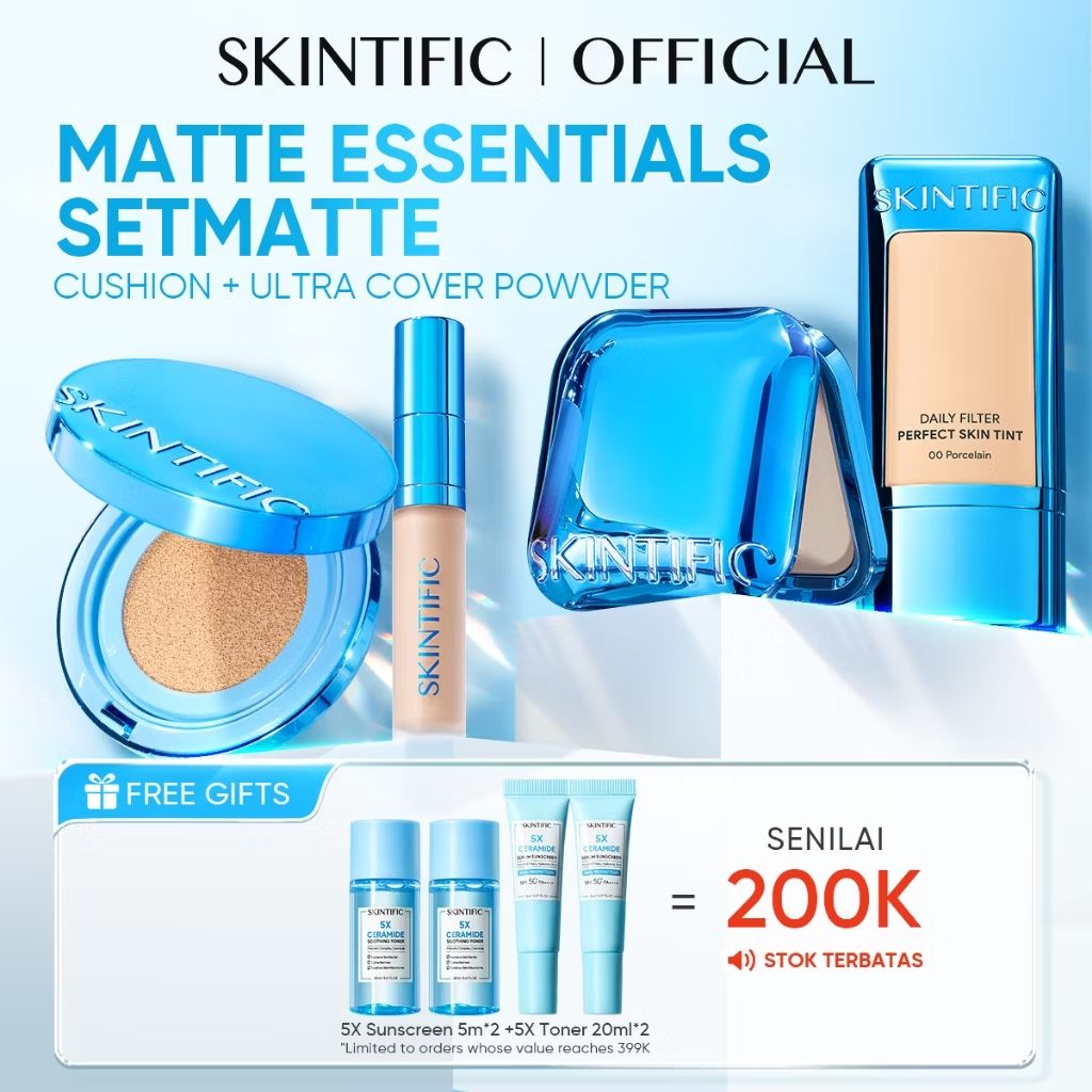 Cek SKINTIFIC - 4pcs Paket Matte Makeup Set  dengan harga Rp79.000. Dapatkan di Shopee sekarang! s.shopee.co.id/3fw08XnqBt?sha…