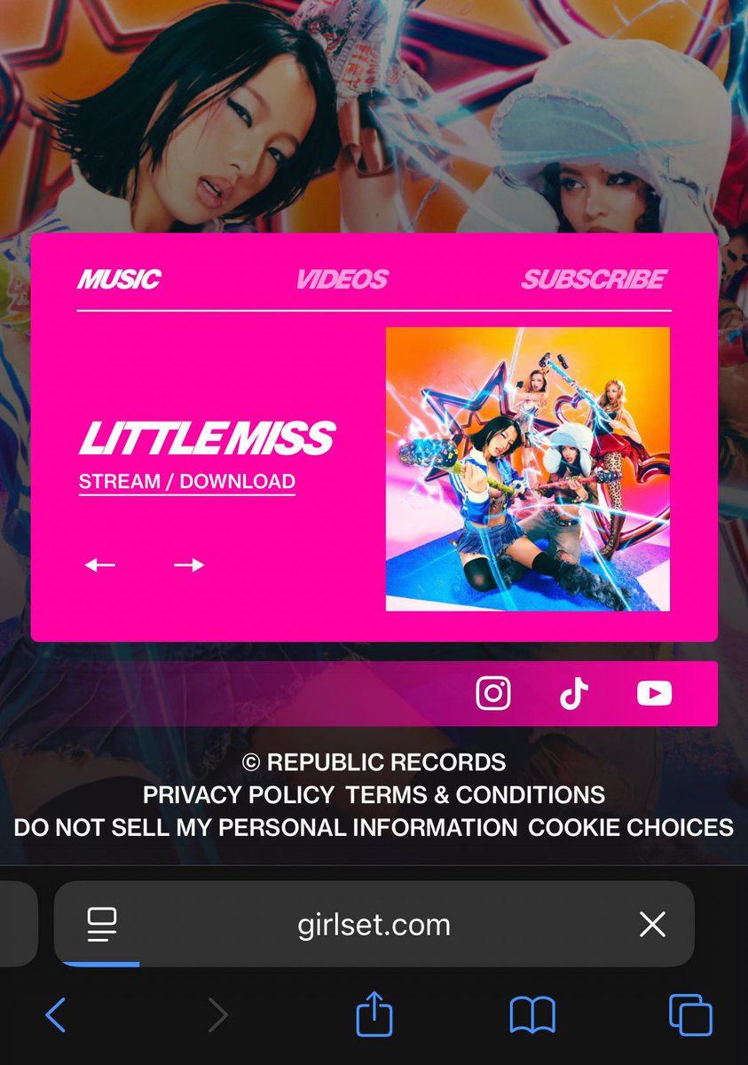 girlsetcore's tweet photo. can someone explain to me WHY searching “https://t.co/VHWnOLTeQu” takes you to GIRLSET’s website??? be serious im crying 😭😭😭 https://t.co/NqcwL0zSlx