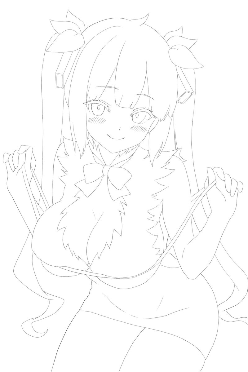 調べたら僕っ子だし紐は謎すぎるしドデカ性癖狂わせキャラじゃないのヨと思いながら描いてた　ダンまちに関しては何も知らない