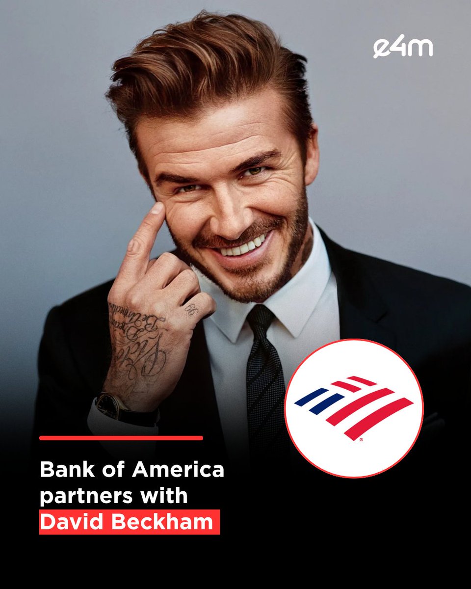 e4mtweets's tweet image. .@BankofAmerica  partners with David Beckham.
The multi-year partnership will see Sir David promote the bank’s full sports partnership portfolio.

Read the full story: exchange4media.com/marketing-news…

#DavidTyrie

#e4m #BankofAmerica #DavidBeckham #SportsMarketing #BrandPartnership