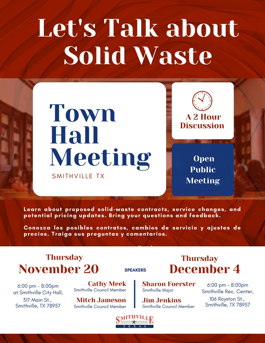 Are you ready to talk trash tonight?

The City has opted to go out for bid for our trash service next year, so the city wants to know: what kind of trash service do you want?

Please take the survey if you can't attend tonight!👇
surveymonkey.com/r/V28DZZM