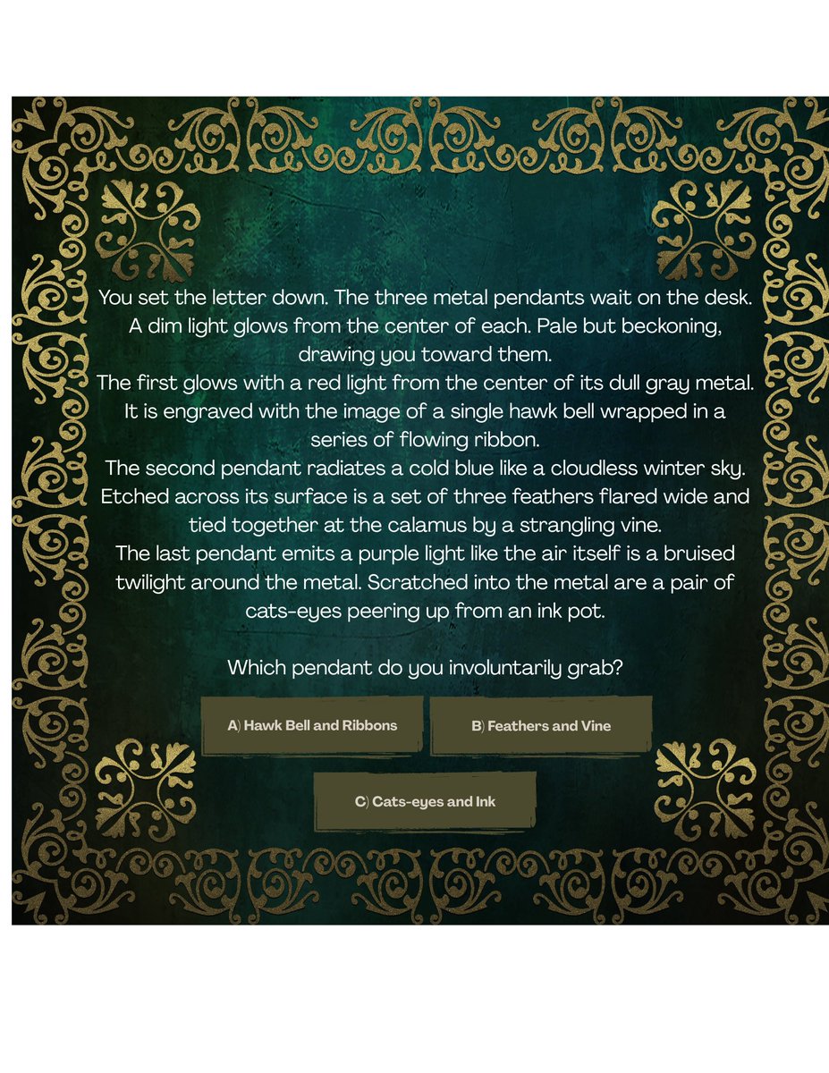 gntlmnjax's tweet photo. Anathema Turn 3 - Join the Discord to choose your own adventure! https://t.co/tgVOu9iL5w