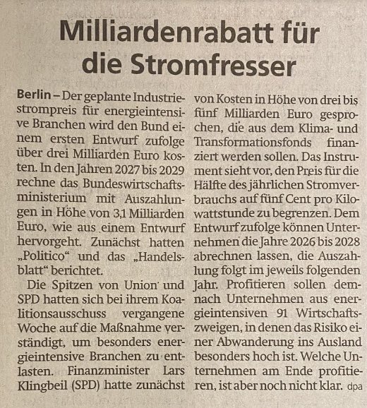 AxelTurck's tweet image. Die Überschrift ist eine Frechheit!
Es sind Unternehmen🏭,die mit Wertschöpfung für den Wohlstand in Deutschland🇩🇪verantwortlich sind! Mit mehren 100.000 Arbeitsplätzen!
Lüdenscheider Nachrichten 📰 vom 20.11.2025