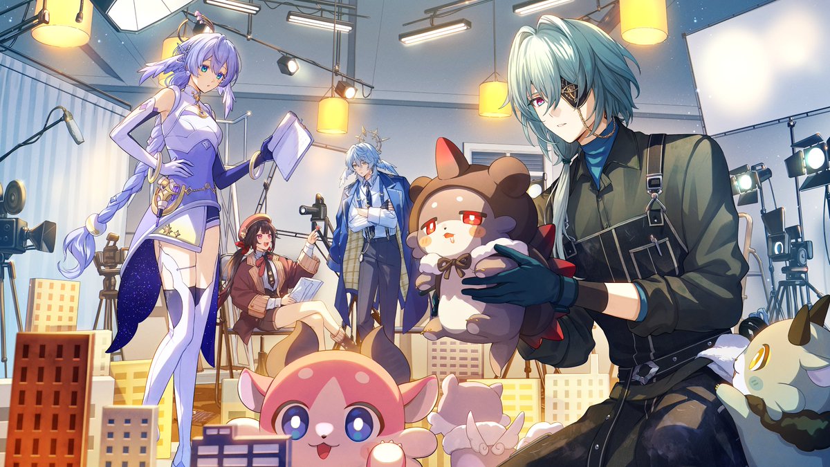 aoirooto's tweet image. HoYoFair「キメリックパーク」にて特撮スタジオをイメージしたイラストを描かせていただきました！
番組は11月22日22:00（JST）にYouTubeにて配信されます！お楽しみに📸
#HoYoFair #スターレイル #崩壊スターレイル #キメリックパーク