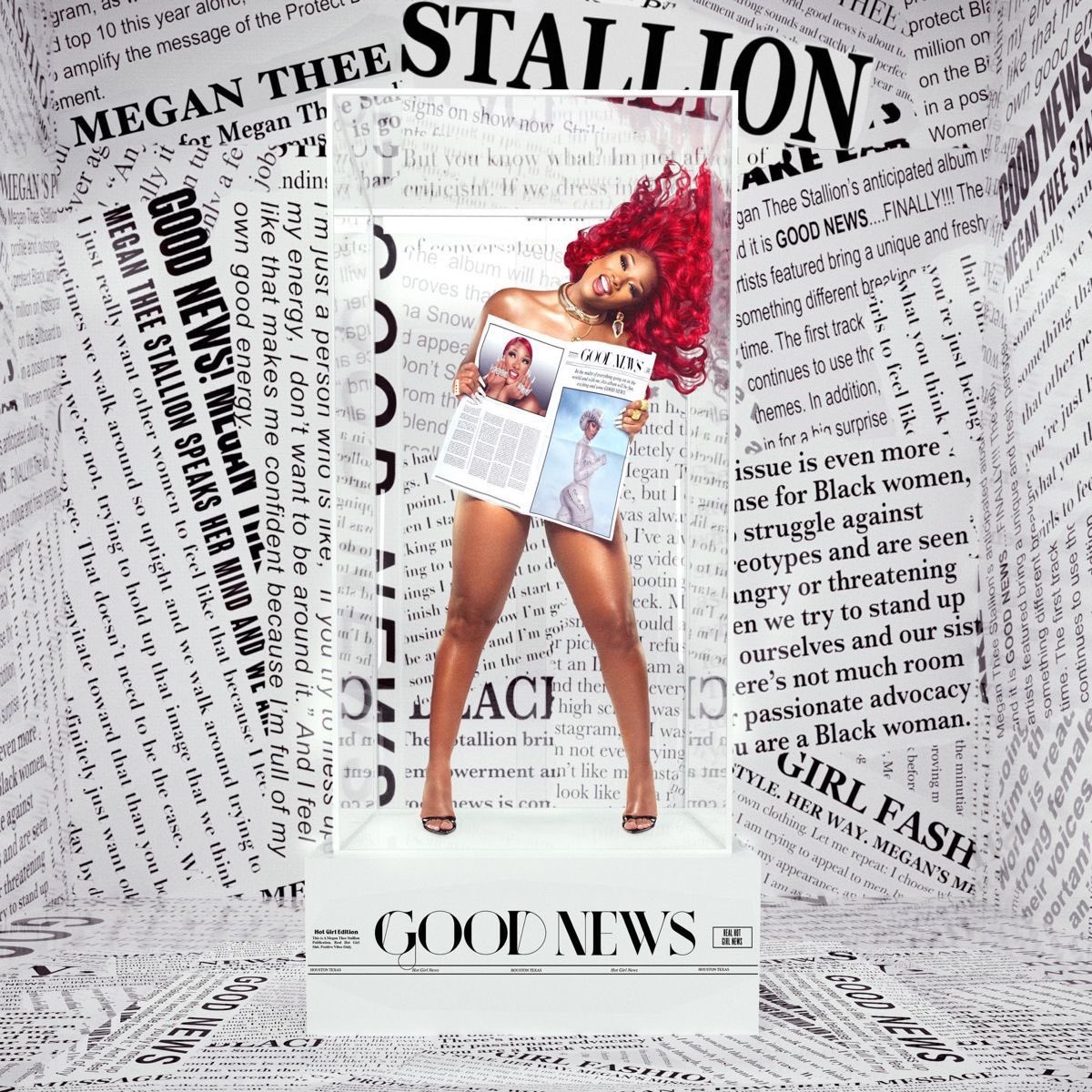 stallion_hub's tweet image. “GOOD NEWS” TURNS 5 TODAY! 

— It served as Megan’s debut album, debuting at #2 on the Billboard 200 with 100.5K first-week sales. The LP features hits like “Body,” “Cry Baby,” “Girls in the Hood,” and the Grammy-winning “Savage (Remix).”