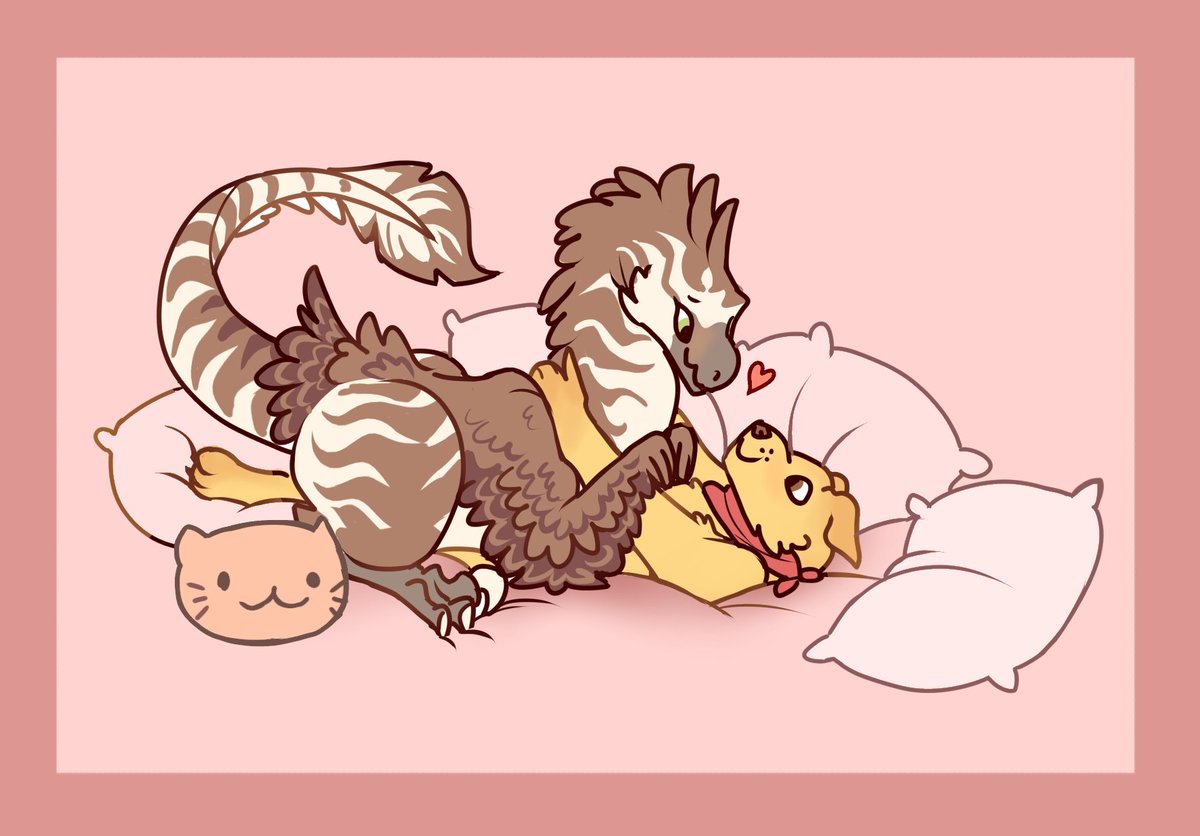 We are loveposting it is pretend valentines day and I met a dog who is really cute! @aughttheott.bsky.social ^w^