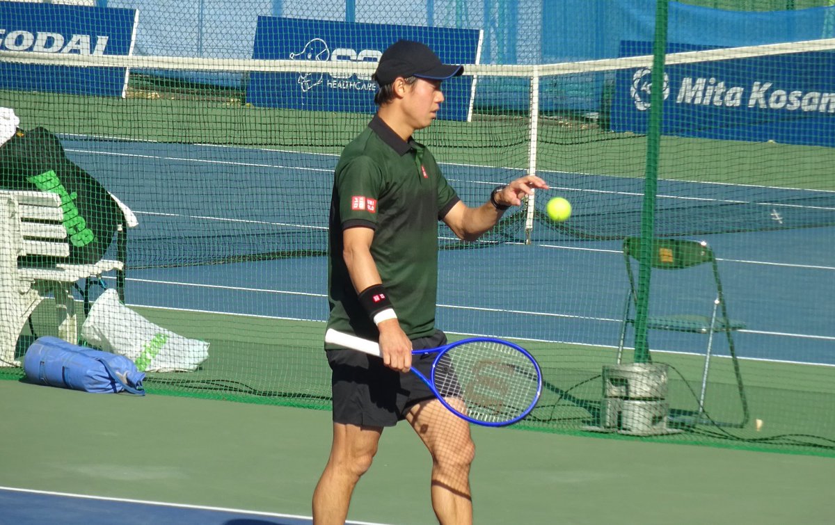 Kei wins 6-4 6-1 into the QFs
#Nishikori #横浜慶應チャレンジャー