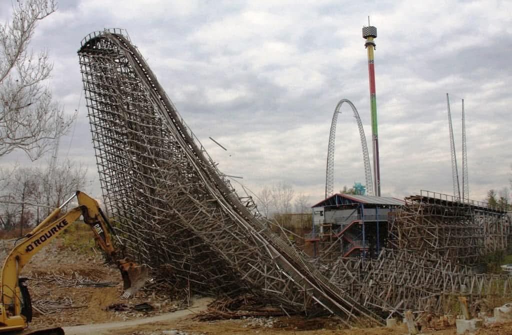 On this day in 2012, the lift hill of Son of Beast was brought down, marking the completion of the demolition of Kings Island’s infamous, problem-plagued wooden roller coaster. Did you experience Son of Beast during its operational years from 2000 to 2009? Do you think a Rocky