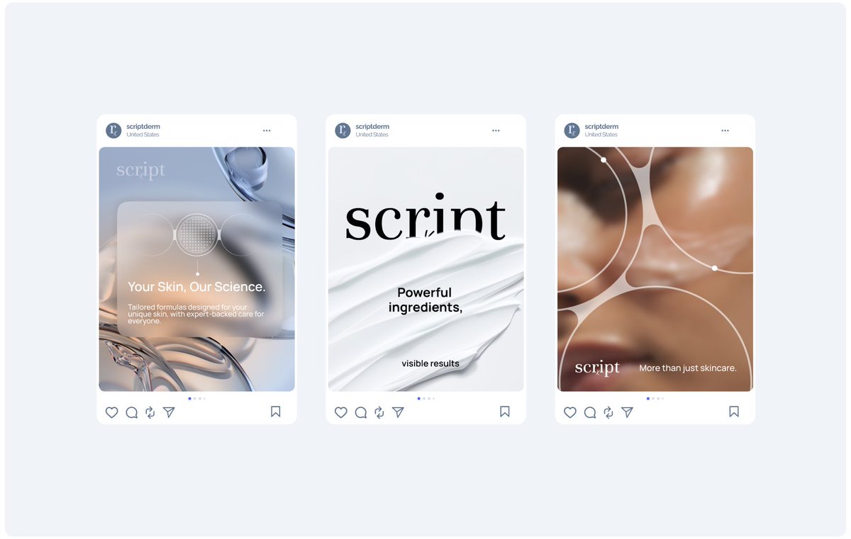 eloqwnt's tweet image. Script - Skincare and Dermatology Branding