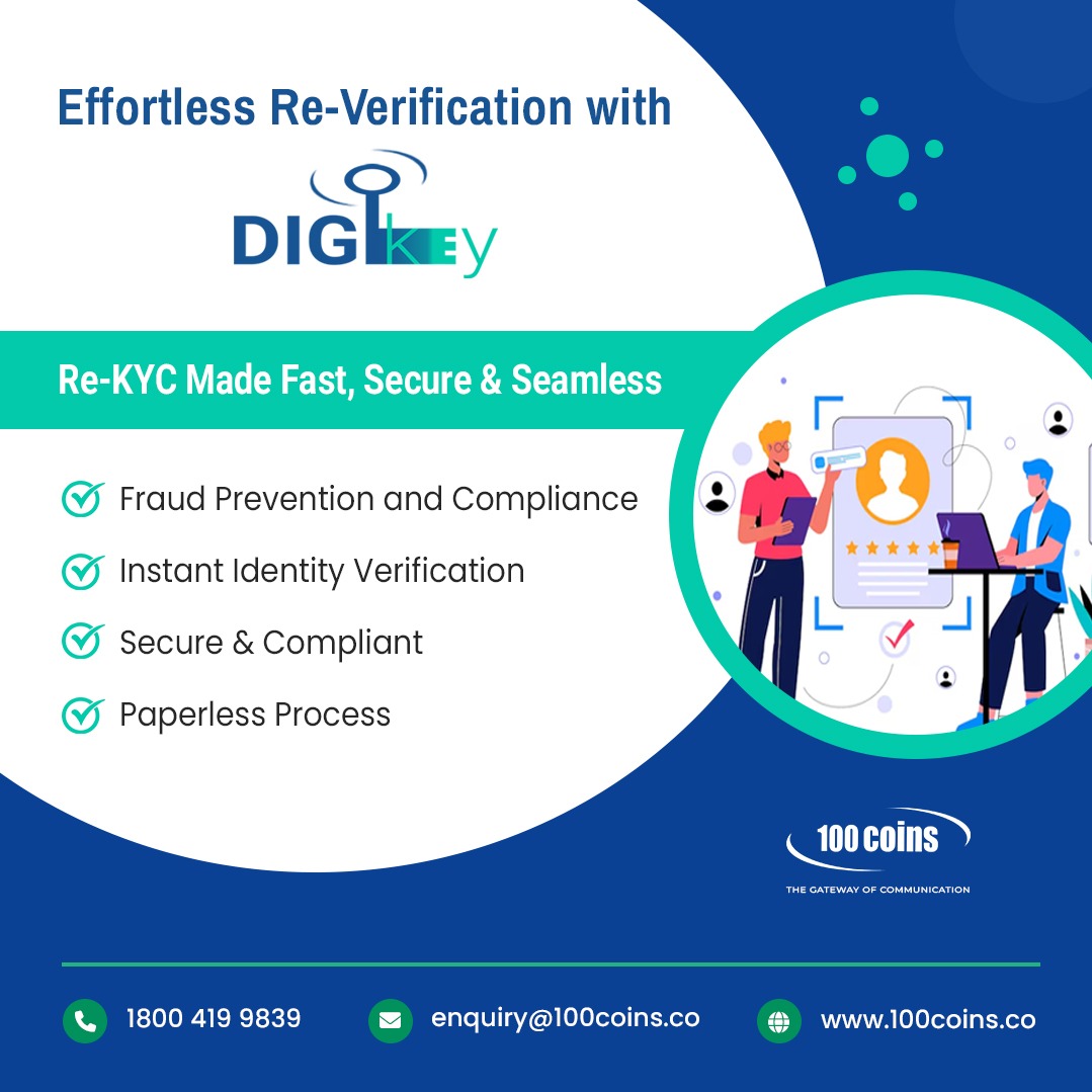 AditekSystemsPL's tweet image. Effortless Re-Verification with DIGIkey

Fraud Prevention and Compliance | Instant Identity Verification
Secure and Compliant | Paperless Process
For more details, Call-18004199839 or Mail us- enquiry@100coins.co
#AditekSystemsPrivateLimited #100Coins #DIGIkey #KYCSolution #KYC